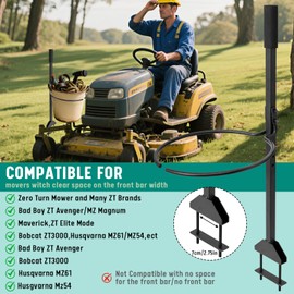 HOSASSPER Zero Turn Mower Bucket Holder with Handle, 5 Gallon Trash Bucket Bracket Mounting Kit,Universal Fit Lawn Mower Accessories for Yard, Garden and Outdoor Cleaning Tools