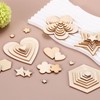 PATIKIL 10mm Wooden Hearts, 100 Pack Unfinished Wood Hearts Blank