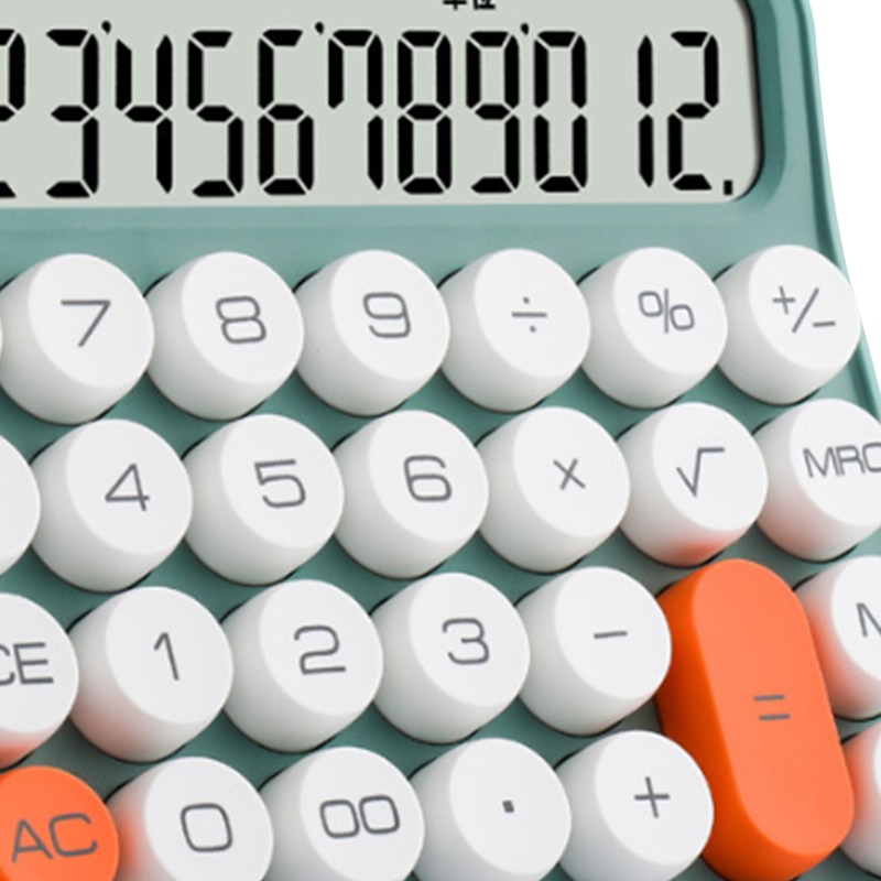 12 Digit Calculator Large LCD Display Big Button Standard Mechanical