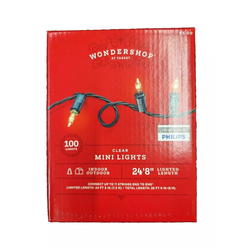 wondershop Christmas Lights 3 Boxes Wondershop 100 Bulbs Clear Mini