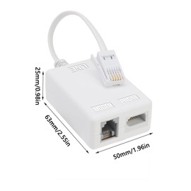 BT Plug to ADSL RJ11 Broadband Internet Microfilter Splitter ADSL Filter BT Digital Voice Adapter RJ11 to BT adapter for BT Sky Talktalk Landline Modem Router Wifi Telephone Fax