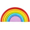 DMZK Colourful Rainbow Building Blocks, Rainbow Wooden Building Blocks, Rainbow,