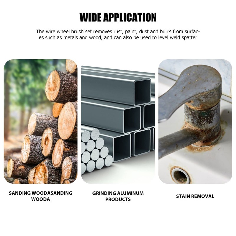 Aqevn 4pcs Wire Cup Brush Set, Wire Brush for Drilling