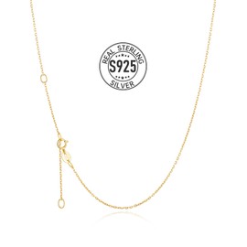 Silvora 18 Inch Sterling Silver Chain Necklace 1.1mm Thin Silver Chain for Women,Gold Chain Necklace Woman Hypoallergenic Necklace Chain