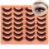 Short Lashes Natural Look False Eyelashes Thick Fluffy Faux Mink