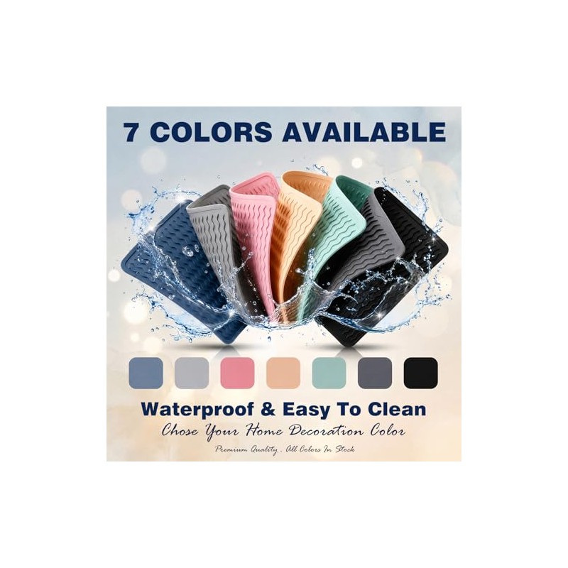Caketime Silicone Dish Drying Mat - 2 Pack for Kitchen