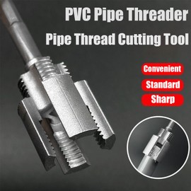 2Pcs Integrated Internal & External Pipe Threading Tool, PVC Pipe Threader Kit - 1/2" & 3/4" Pipe Thread Cutting Tool, Internal & External Pipe Threading Tool for DIY Plumbing