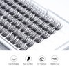 LANKIZ Lash Clusters,72pcs DIY Lash Extensions,12mm Individual Lashes Superfine Band,