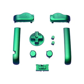 eXtremeRate Chameleon Green Purple Replacement Full Set Buttons for Gameboy Advance GBA - Handheld Game Console NOT Included