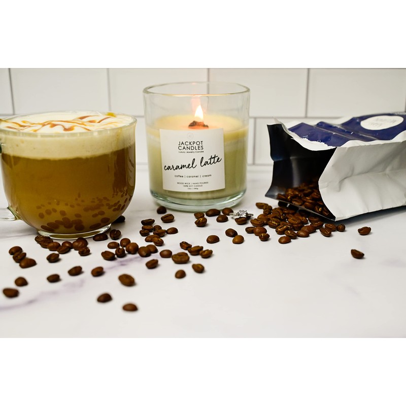 Caramel Coffee Latte Candle with Ring Inside (Surprise Jewelry Valued