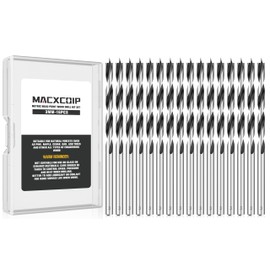 MACXCOIP Brad Point Wood Drill Bit Set, 16Pcs 3MM Metric Drill Bit Set with Double Flutes Design for Carpenter Woodworking and All Types of Wood