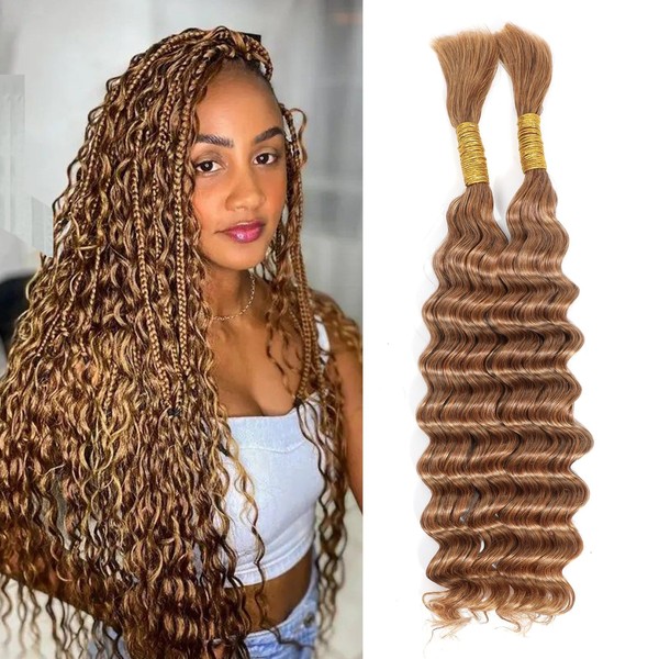 Humistwbiu Deep Wave Human Braiding Hair 100% Unprocessed Brazilian No