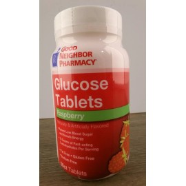 GNP Lot of 3 Bottles GNP Glucose Tablets 50 count, Raspberry, BB 3-2026, New S3