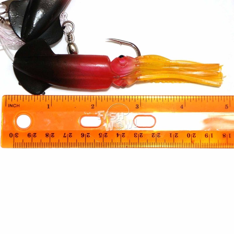 5 Packs - 4.5" Fishing Ling Cod Rig Twin Bulb
