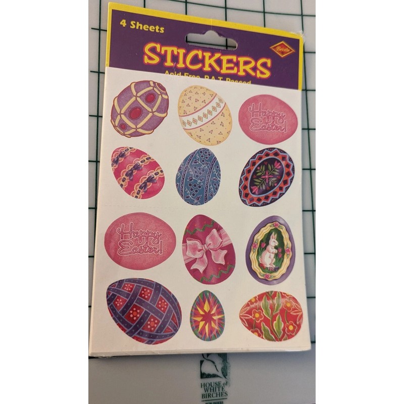 beistle Vintage Stickers Beistle Easter Stickers Easter Eggs New In