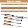 Set of 4 Wooden Chisel Set, Round, Curved Gouge Chisel