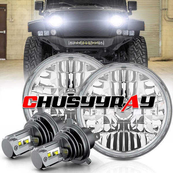 CHUSYYRAY For Jeep Wrangler JK 2007-2018 DOT 7"inch Round LED
