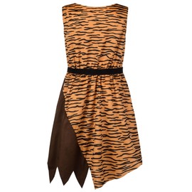 ReliBeauty Stone Age Costume Children 3-12 Years Caveman Costume with Accessories, 100