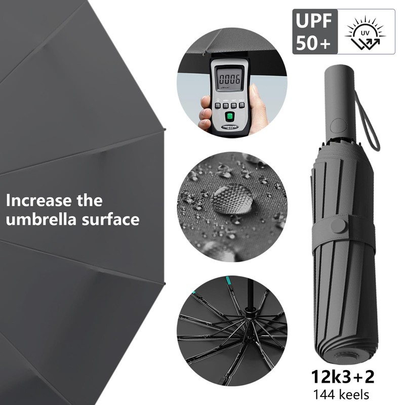 WoRuyKot Repel Umbrella Windproof Travel Umbrellas for Rain - Easy