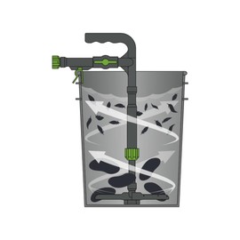 HME Game Washer | Durable Portable Effective Wild Game Cleaner with Adjustable Water Flow Valve, Sliding Bucket Clip & Telescoping Assembly