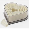 thermohauser Set of 7 Cutters (Nylon), Heart Wavy Shape, White,