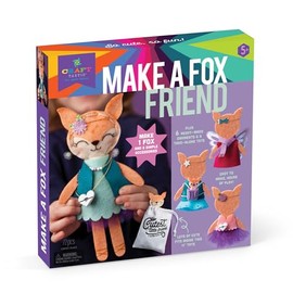 Craft-tastic - Kit de manualidades para hacer un amigo de zorro - Aprende a hacer 1 Stuffie fácil de coser con ropa y accesorios