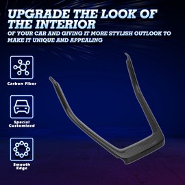 x xotic tech Inner Center Console Gear Control Panel Side Cover Trim, Carbon Fiber Pattern, Compatible with Toyota RAV4 2019 2020 2021 2022 2023 2024 2025