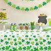 4 Pcs St Patricks Day Tablecloth Green with Assorted Shamrock