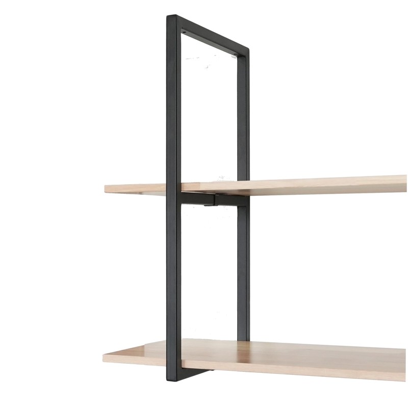 DIYHD 2 Tier Ceiling Mount Pipe Shelf Brackets, Industrial Rustic