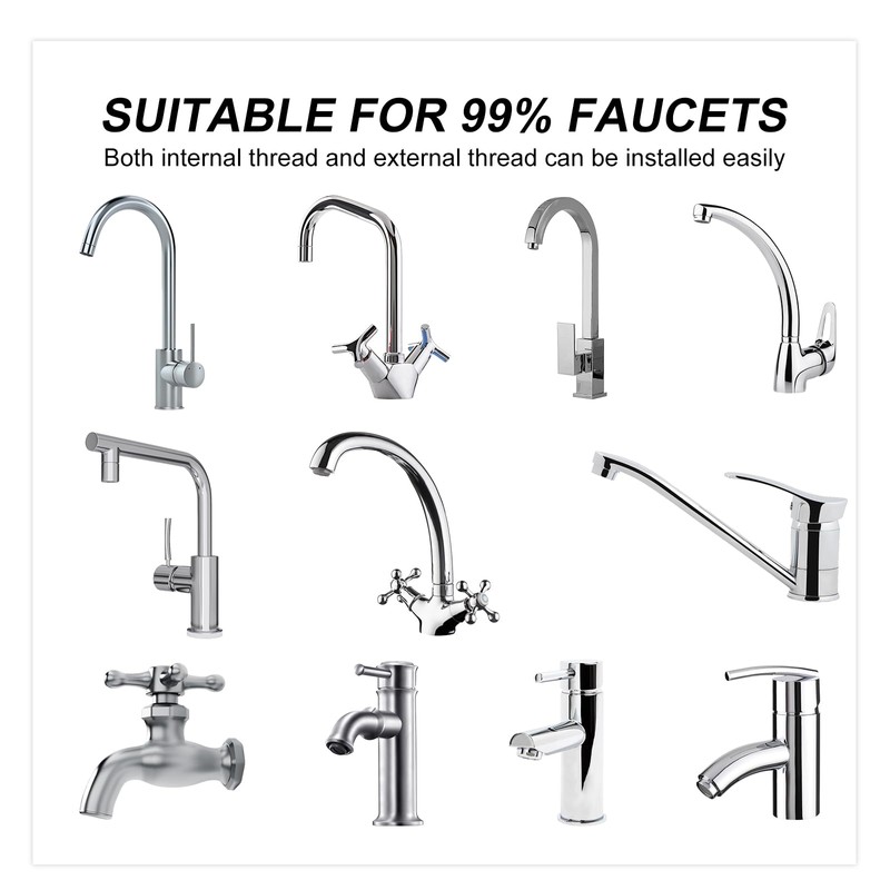 VIPMOON 2 Pack Faucet Aerators Extender, 360 ° Rotatable Anti-Splash