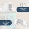 Hotop 4 Pieces White Blind Brackets Low Profile Box Mounting