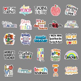 50PCS Stickers for Teacher,Teacher Stickers,Teens Boys and Girls Sticker Pack Vinyl Skateboard Guitar Door Laptop Luggage Car Bike Water Bottle Birthday Party Supplies Stickers