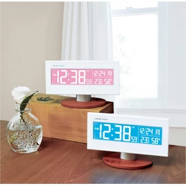 ADESSO AX-200PK Alarm Clock, Pastel Color, Radio Clock, Rokuyo, Temperature, Humidity, Date Display, Can be Used as a Stand, Pink