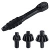 2-in-1 Ratchet Drill Chuck Key Wrench, Including 3pcs Chucks Universal