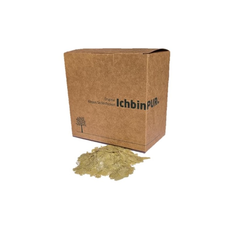 IchbinPUR Original Aleppo Soap Flakes, Extra Fine, Quick Water Soluble,