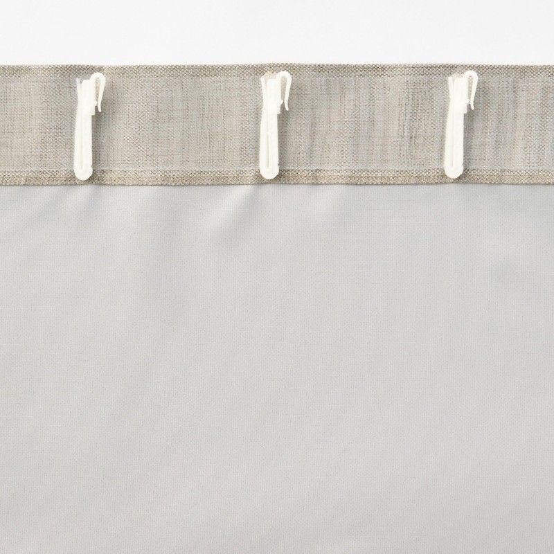 MUJI 84345937 Flame-retardant Blackout Double Weave Non Pleated Curtain, Beige,