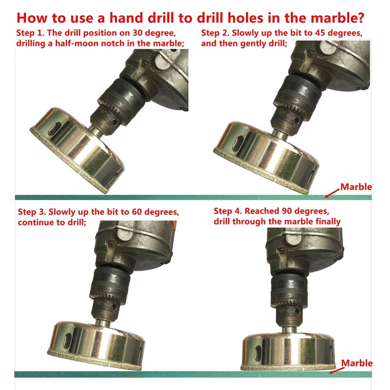 JINGLING 125mm 5 inch Diamond Hole Saw Glass Drill Bit