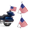 Trunk Lid Flag Pole Mount Kit with USA American Flag