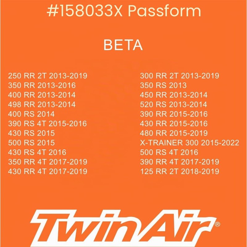 TWIN AIR Pre-Oiled Air Filter - 158033X Beta RR