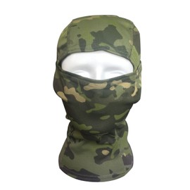 QMFIVE Balaclava Camo Ninja Hood Tactical Full Face Mask Head Wrap Face Neckerchief Men and Women Multi-purpose Outdoor Hiking Cycling Climbing (Ctype-WL)