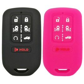 2Pcs Coolbestda Smart Key Fob Cover Skin Remote Case Keyless Entry Glove Jacket Shell for 2018 2019 2020 2021 2022 2023 2024 2025 Honda Odyssey Elite Ex A2C98590800 KR5V2X