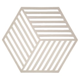 Zone Denmark Hexagon Topfuntersetzer Hitzebeständig, Silikon Untersetzer, Praktische und Dekorative Topf-Untersetzer, Spülmaschinenfest, 16 x 14 cm, Warm Grey