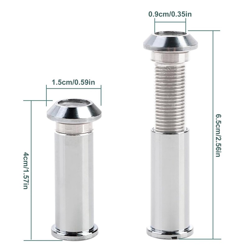 180° Wide Angle Polished Chrome Door Viewer, Security Peephole for