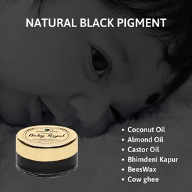 Organic Netra® Baby Kajal - 100% Natural, Enriched with Certified Organic Ingredients, Chemical-Free Kajal, Water Resistant and Long Lasting - 8g
