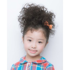 Priscilla GVO-67 Girls Rope Wig, Dolly Curl, Heat Resistant, TBK, Black