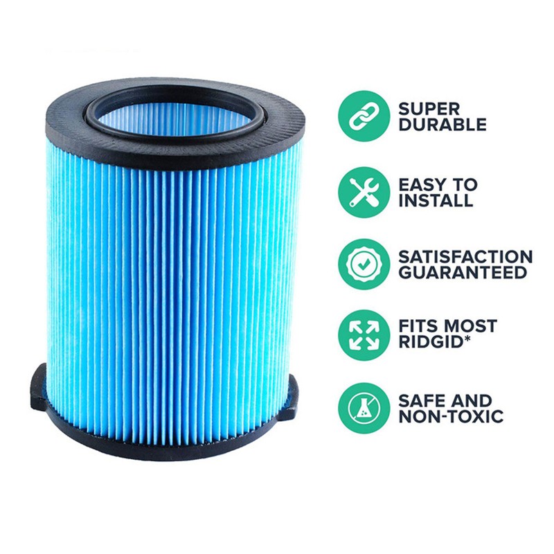 Wet Dry Vacuum Filter High Efficiency Washable Vacuum Cleaner Replacement