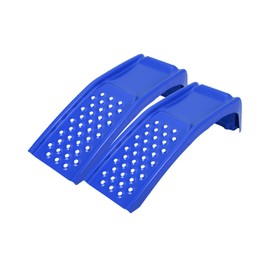 Garvee 8 in Lift Solid Steel Car Ramp 8000 LBS Capacity, 2000 LBS Per Ramps, Heavy Duty Truck Ramps for Car Repair or Vehicle Maintenance, 2 Pack Car Ramps, Blue