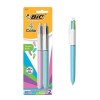 Bolígrafo Bic De 4 Colores De Moda, Medio Punto (1,0