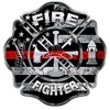 Reflective Firefighter Thin Red Line Sticker