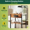 WLIVE End Table with Charging Station, Small Night Stand with